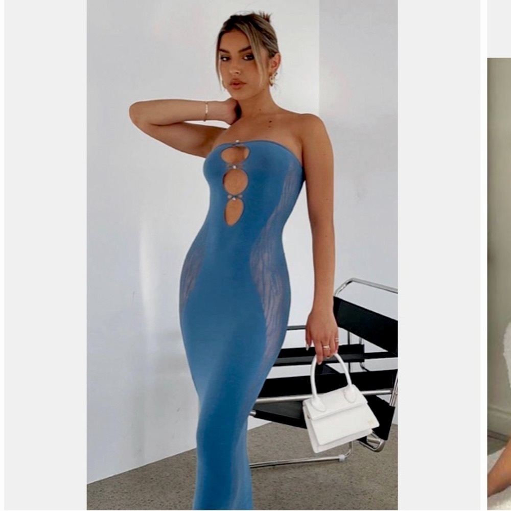 Your Peace Midi Dress Black blue whitefox